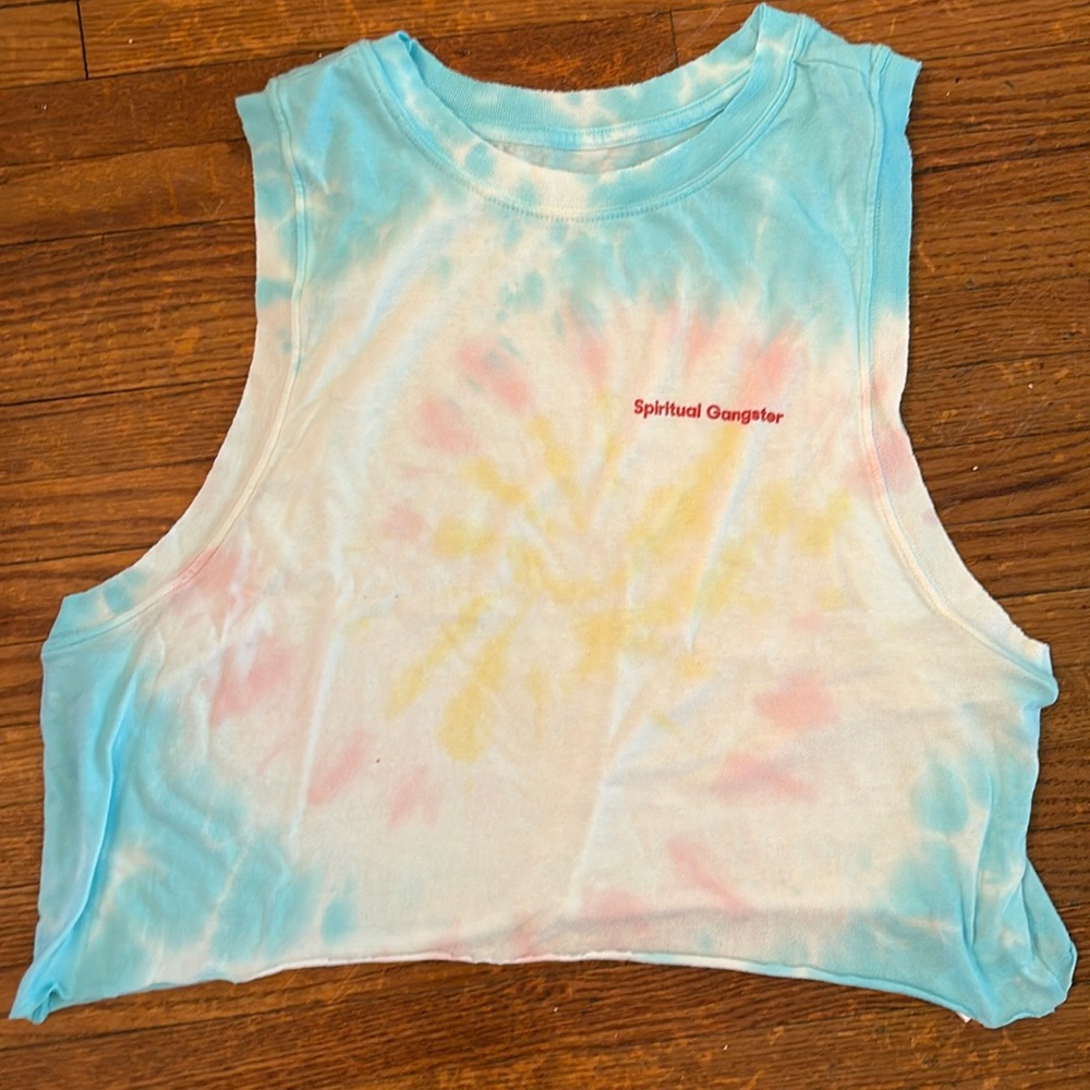Spiritual Gangster Tie-dyed Tank. Medium